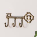 Antique Brass Key Shaped Key Hook Rail