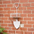 Antique Cream Shovel Style Metal Hanging Planter Pot