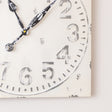 Antique Distressed White Square Clock with Grey Details - 50cm x 50cm