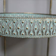 Antique Gold &amp; Blue Moroccan Style Five Tier Freestanding Shelf - 166cm