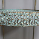 Antique Gold &amp; Blue Moroccan Style Five Tier Freestanding Shelf - 166cm