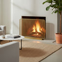 Antique Gold Metal Fire Screen - 74cm