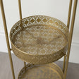 Antique Gold Four Tier Freestanding Shelf - 146cm
