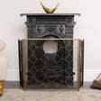 Antique Gold Geometric Detailed Metal Fire Screen - 106cm x 62.5cm