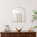 Antique Gold Metal Framed Wall Mirror - 50cm x 65cm