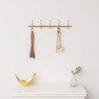 Antique Gold Metal Wall Hook Rail - 49cm