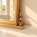 Antique Gold Ornate Arch Overmantle Mirror 88cm x 100cm