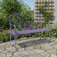 Antique Purple Metal Garden Bench