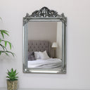 Antique Silver Arched Wall Mirror 36cm x 55cm