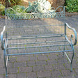 Antique Silver Galvanised Garden Bench
