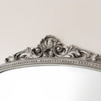 Antique Silver Ornate Arch Overmantle Mirror - 88cm x 100cm