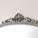 Antique Silver Ornate Arch Overmantle Mirror - 88cm x 100cm