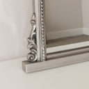 Antique Silver Ornate Arch Overmantle Mirror - 88cm x 100cm
