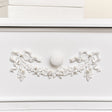 Antique White 4 Drawer Chest of Drawer &amp; Pair of 3 Drawer Bedside Tables - Pays Blanc Range