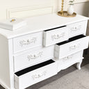 Antique White 7 Drawer Chest of Drawers - Pays Blanc Range - Damaged second