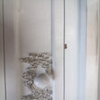 Antique White Dressing Table Desk with Triple Mirror and Stool - Pays Blanc Range - Damaged second