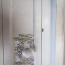 Antique White Dressing Table Desk with Triple Mirror and Stool - Pays Blanc Range - Damaged second