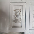 Antique White Dressing Table Desk with Triple Mirror and Stool - Pays Blanc Range - Damaged second