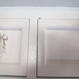 Antique White Dressing Table Desk with Triple Mirror and Stool - Pays Blanc Range - Damaged second