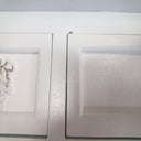Antique White Dressing Table Desk with Triple Mirror and Stool - Pays Blanc Range - Damaged second