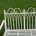 Antique White Garden Rocking Bench