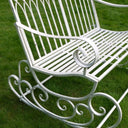 Antique White Garden Rocking Bench