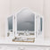 Antique White Triple Dressing Table Mirror - Pays Blanc Range