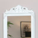 Antique White Wall Mirror 36cm x 55cm