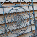 Antiqued Black Metal Garden Bench