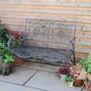 Antiqued Metal Garden Bench