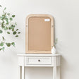 Dark Wood Arched Frame Wall Mirror 50cm x 70cm