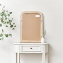 Dark Wood Arched Frame Wall Mirror 50cm x 70cm