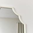 Ivory Geometric Framed Wall Mirror 80cm x 50cm