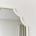 Ivory Geometric Framed Wall Mirror 80cm x 50cm