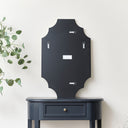 Ivory Geometric Framed Wall Mirror 80cm x 50cm