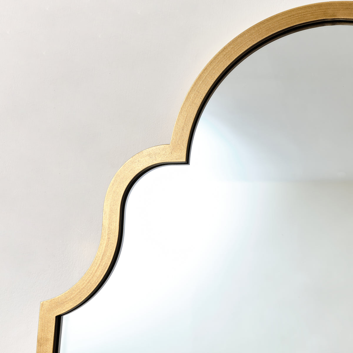 Antique Brushed Gold Arched Wall Mirror 155cm x 60cm – Melody Maison