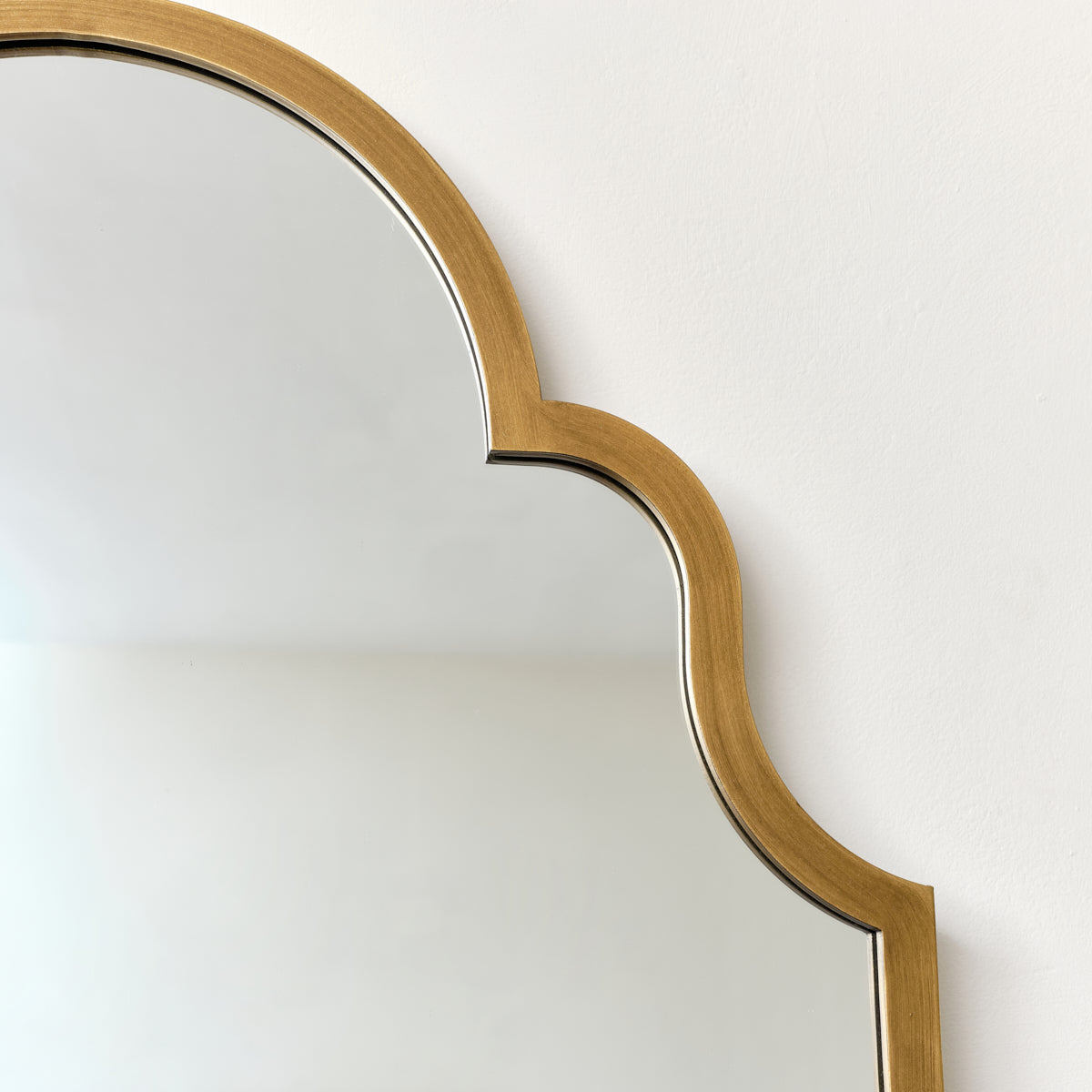 Antique Brushed Gold Arched Wall Mirror 155cm x 60cm – Melody Maison