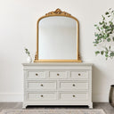 Arch Antique Gold Ornate Overmantle Mirror 88cm x 100cm