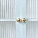 Duck Egg Blue Reeded Glass Wall Cabinet