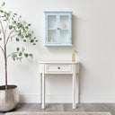 Duck Egg Blue Reeded Glass Wall Cabinet