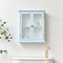 Duck Egg Blue Reeded Glass Wall Cabinet