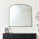 Green Metal Framed Arched Wall Mirror 90cm x 90cm