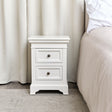 Ivory Two Drawer Bedside Table - Daventry Ivory Range