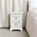 Ivory Two Drawer Bedside Table - Daventry Ivory Range