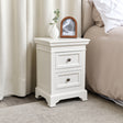 Ivory Two Drawer Bedside Table - Daventry Ivory Range
