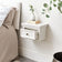 Ivory Wall Mounted Bedside Table - Daventry Ivory Range