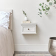 Ivory Wall Mounted Bedside Table - Daventry Ivory Range