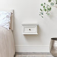 Ivory Wall Mounted Bedside Table - Daventry Ivory Range