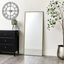 Large Green Thin Framed Wall/Leaner Mirror 60cm x 140cm
