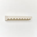 Pale Taupe Scalloped Wall Storage Shelf - 61cm